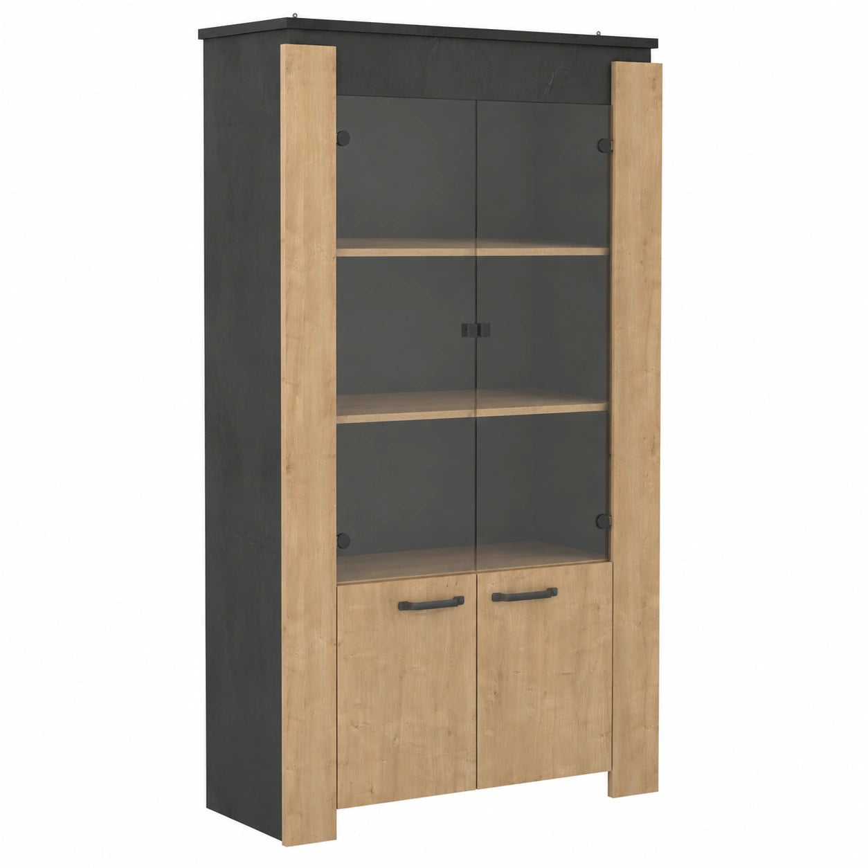 vaisselier-contemporain-en-chene-avec-portes-vitrees-et-pleines-gftoik9078zi