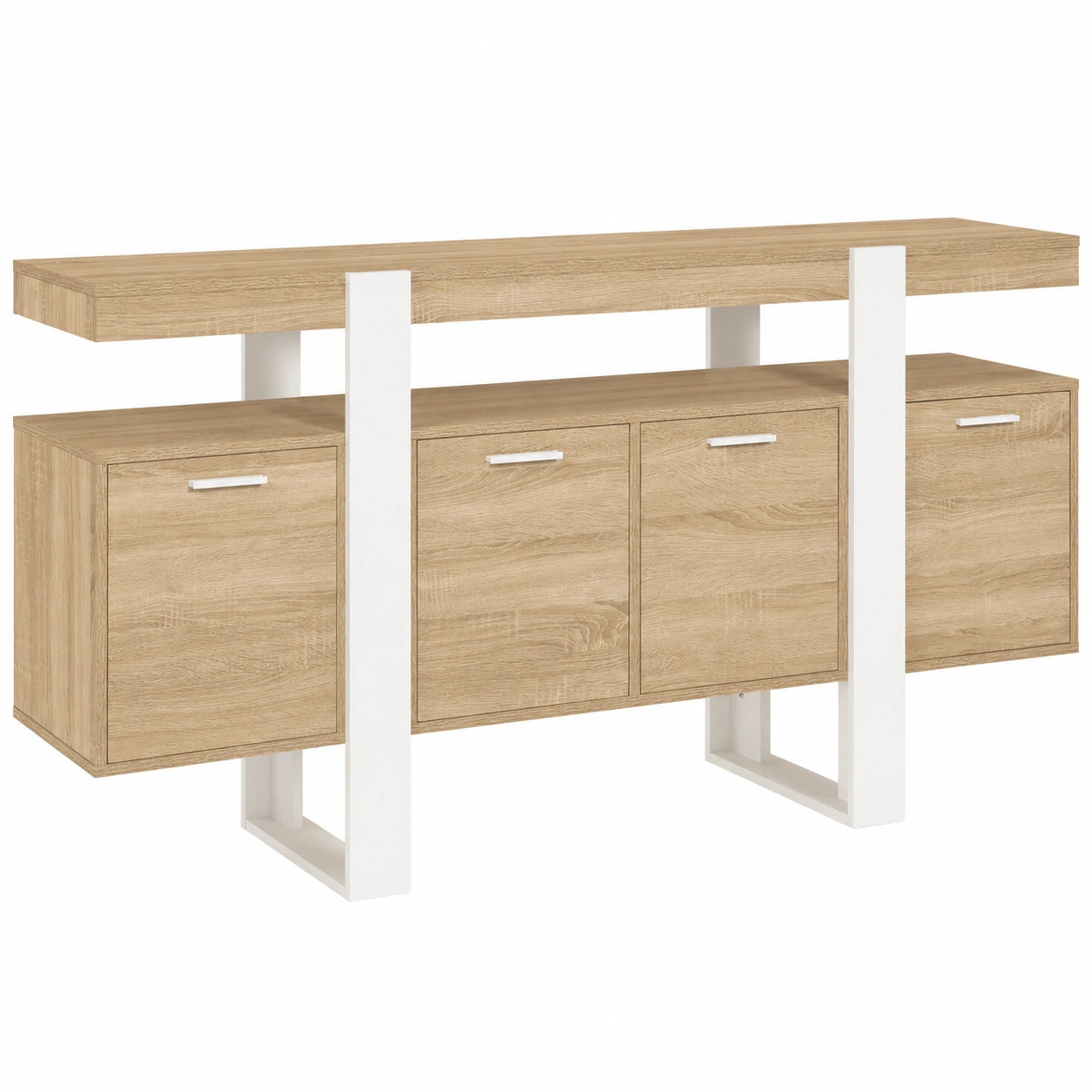 buffet-contemporain-160-cm-avec-4-portes-en-bois-et-blanc-etxuwi9125pe