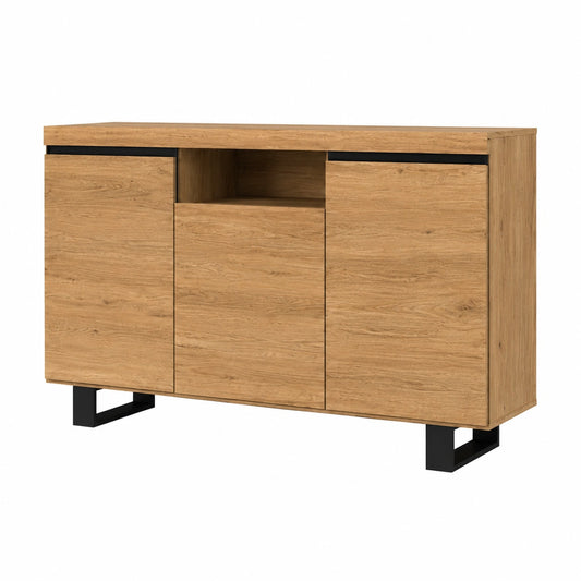 buffet-salon-3-portes-avec-compartiment-central-140-x-40-x-92-cm-chene-et-noir-nabuis9165yj