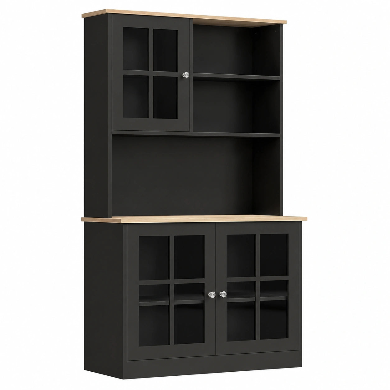 buffet-de-cuisine-avec-rangement-haut-et-etageres-reglables-noir-chene-fywitq9058cj