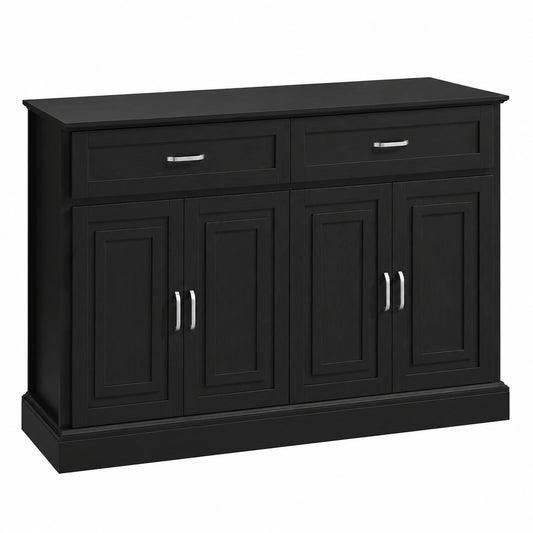 buffet-de-cuisine-avec-etageres-et-tiroirs-ajustables-140-cm-noir-butdjg9063hu