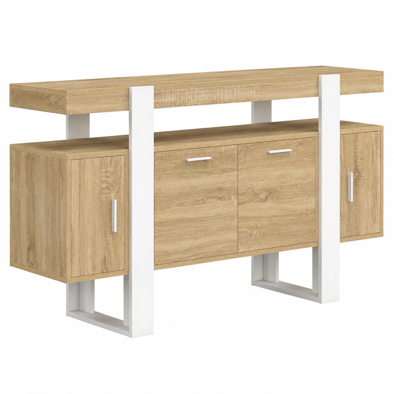 buffet-4-portes-bois-et-blanc-de-140-cm-ackyth9130ez