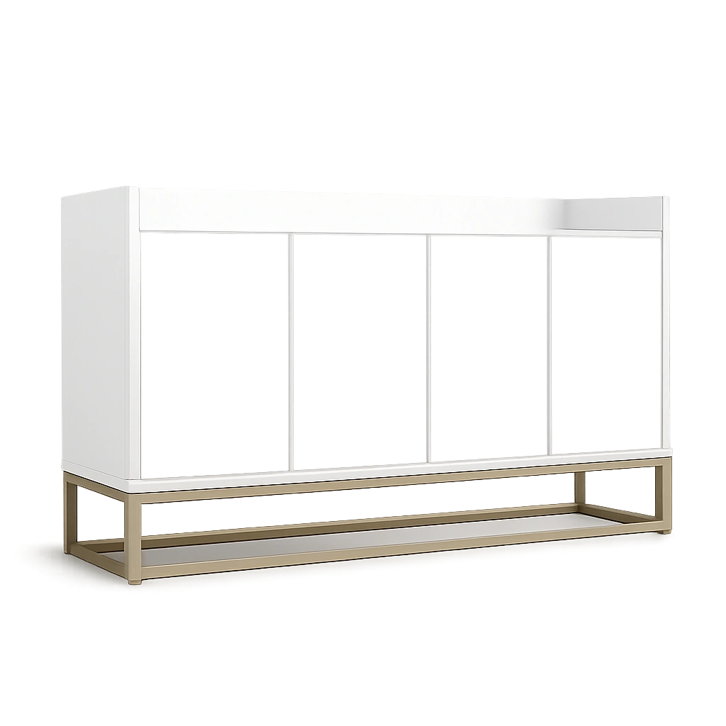 buffet-de-cuisine-avec-etageres-reglables-et-portes-multiples-en-blanc-liemyf9150by
