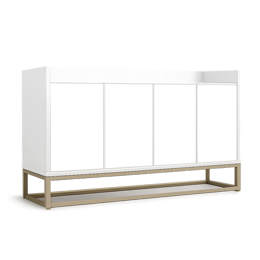 buffet-de-cuisine-avec-etageres-reglables-et-portes-multiples-en-blanc-liemyf9150by