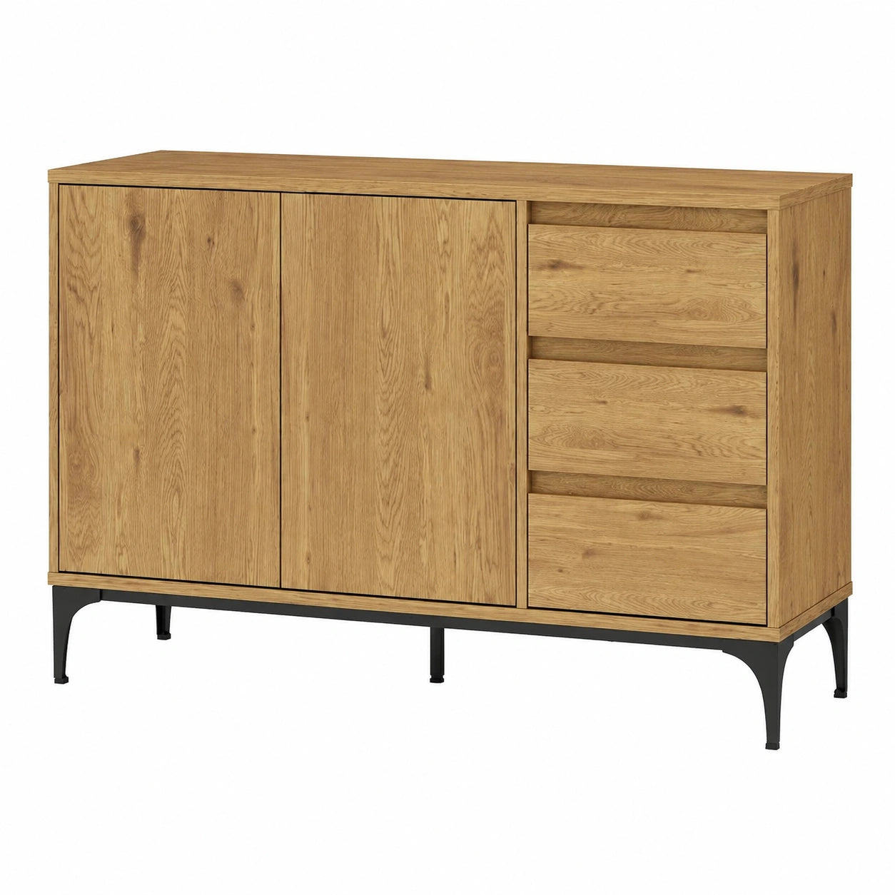 buffet-moderne-avec-tiroirs-et-portes-pushtoopen-en-effet-chene-fonce-syifmr9145xd