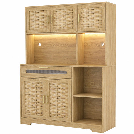vaisselier-moderne-avec-led-et-port-usb-buffet-cuisine-180-cm-rangement-avec-portes-vitrees-et-etageres-ajustables-tdalic9102kr